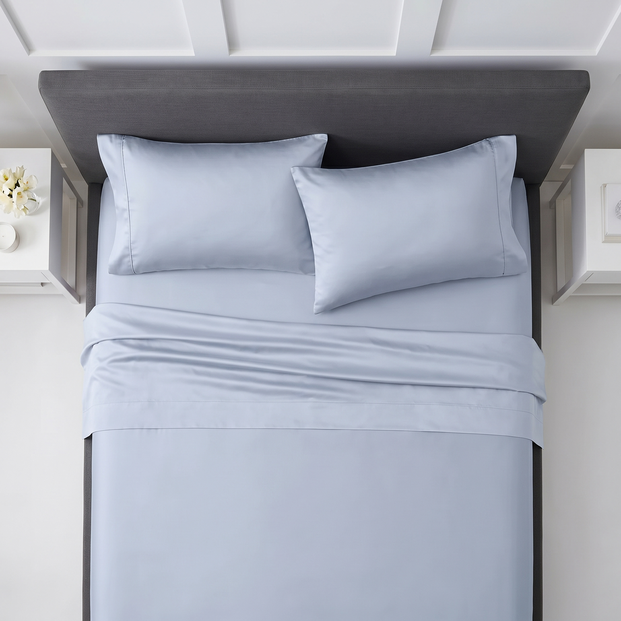 1200TC Pure Egyptian Cotton Sheet Set - Pale Blue