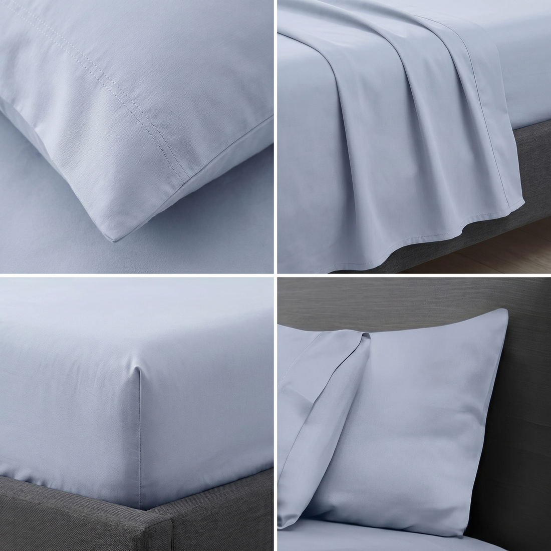 1200TC Pure Egyptian Cotton Sheet Set - Pale Blue