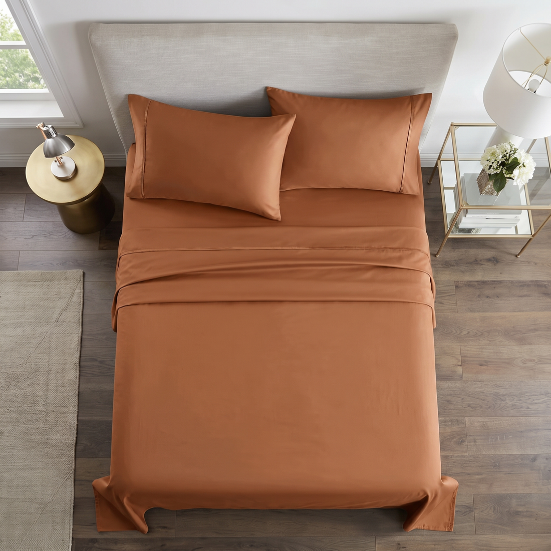 1000TC Pure Soft Cotton Sheet Set - Antiquarian Brown