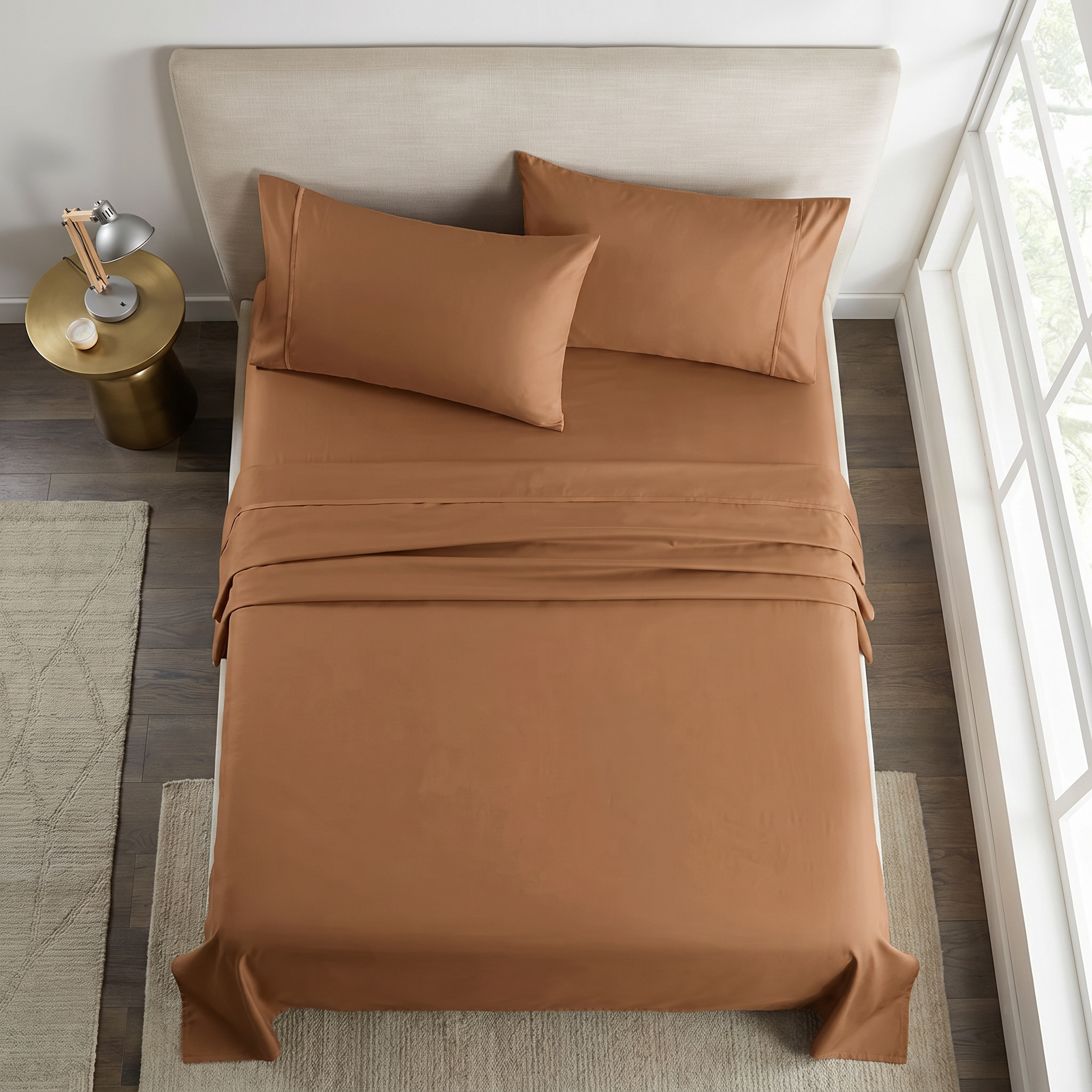 1000TC Pure Soft Cotton Sheet Set - Antiquarian Brown