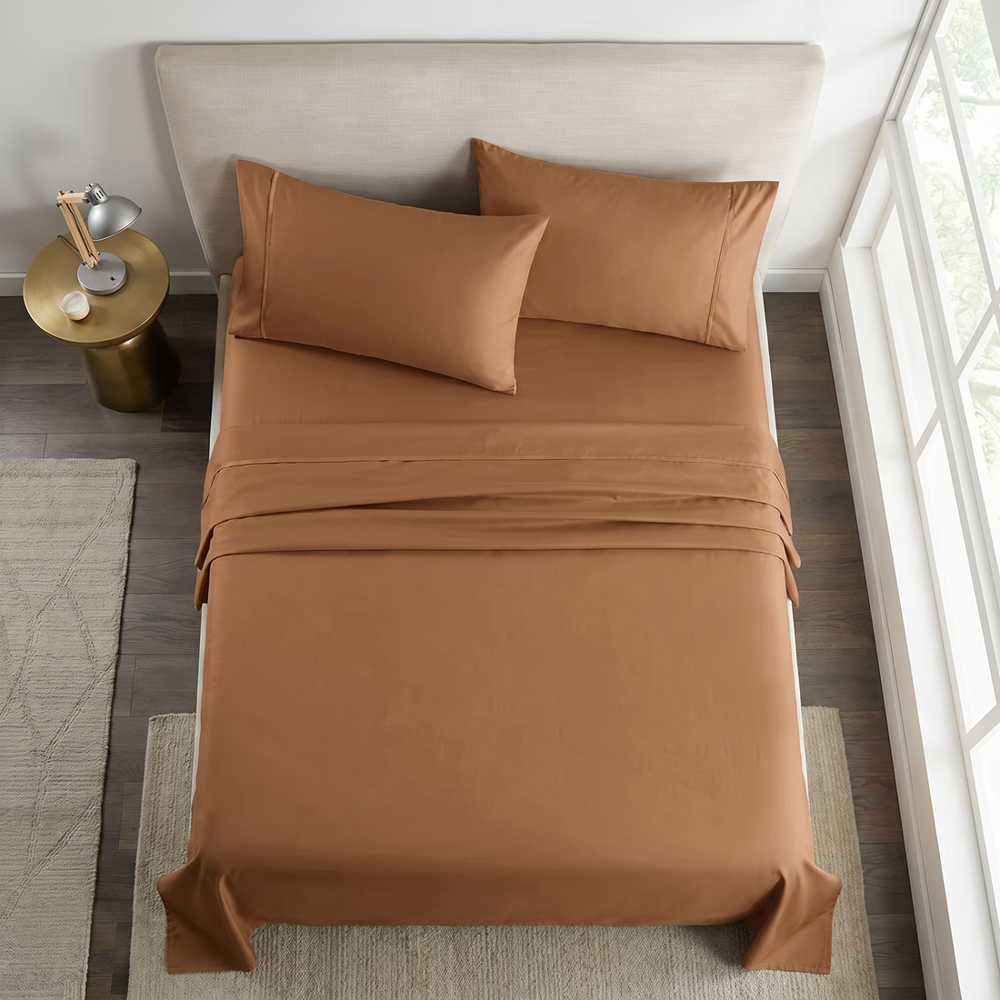 1000TC Pure Soft Cotton Sheet Set - Antiquarian Brown