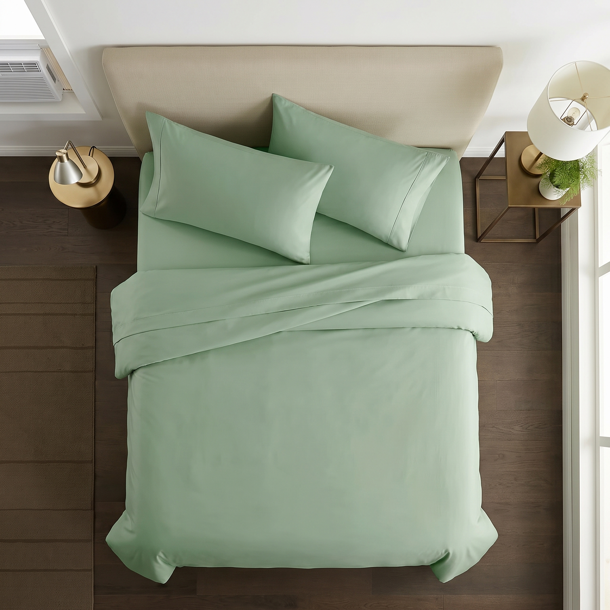1000TC Pure Soft Cotton Sheet Set - Sage Green