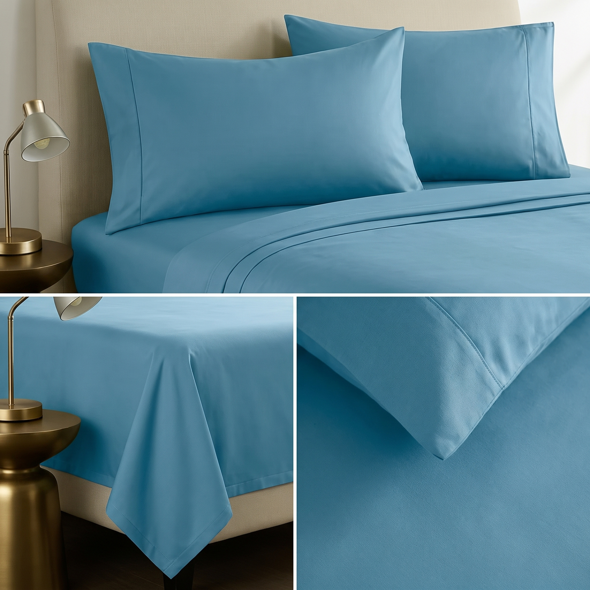 1000TC Pure Soft Cotton Sheet Set - Teal