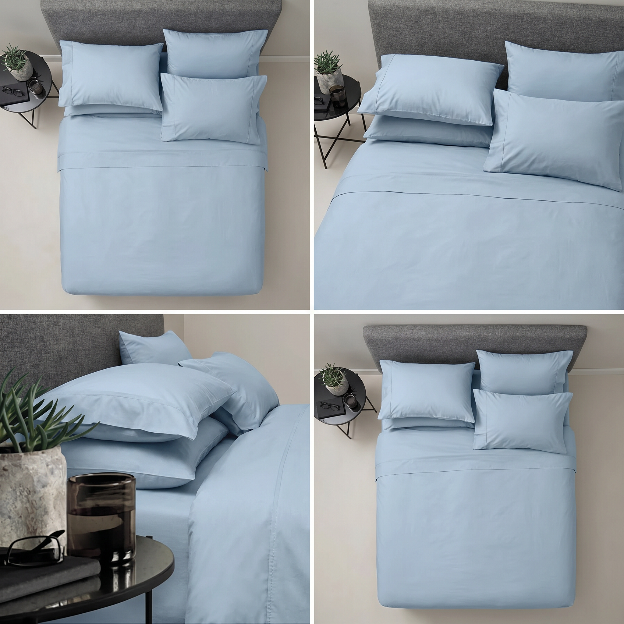 600TC Pure Cotton Sheet Set Plain - Casper