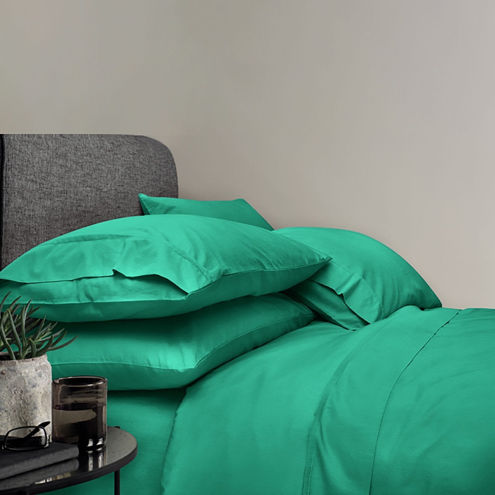 Jungle green cotton sheet set