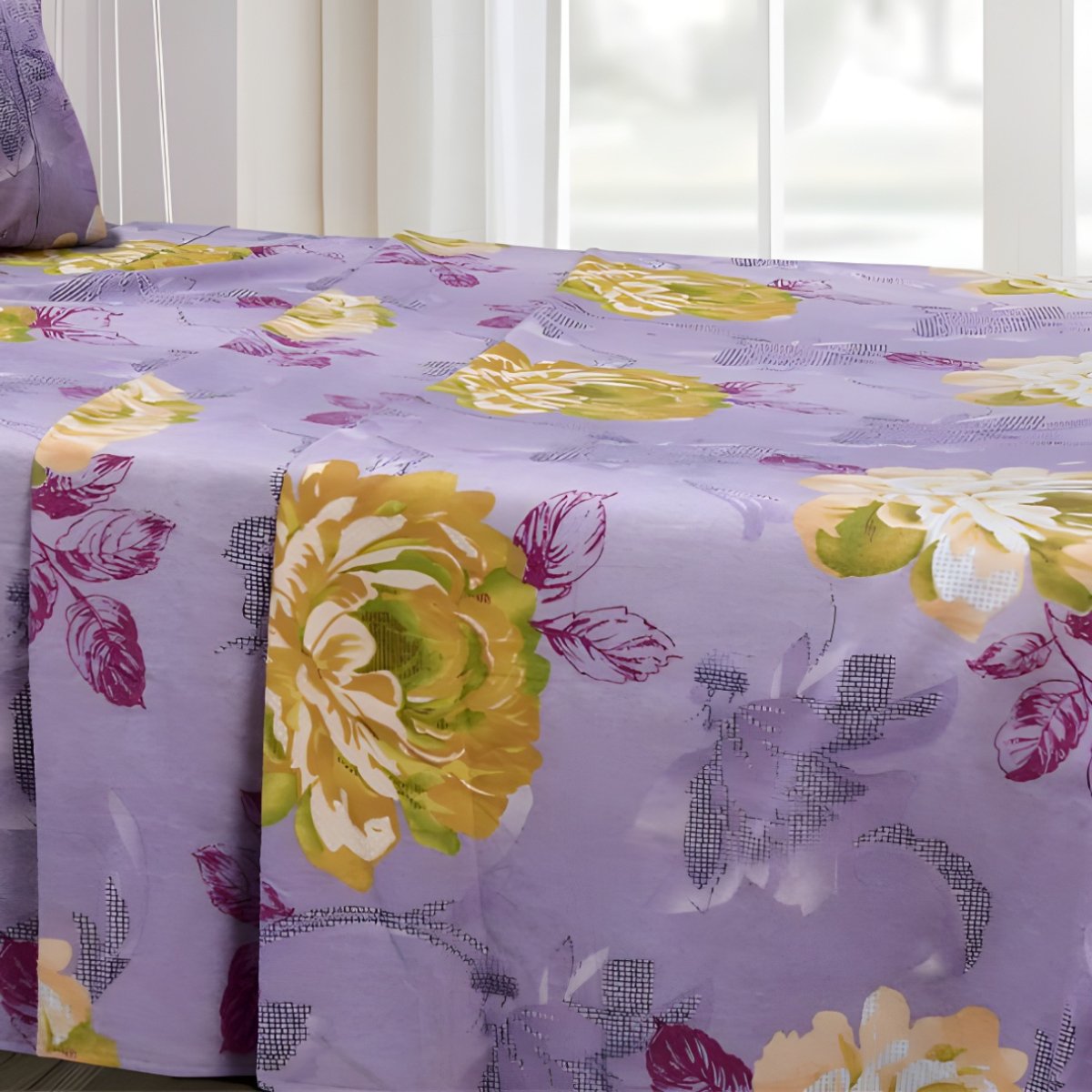 Floral bed sheets with matching pillows