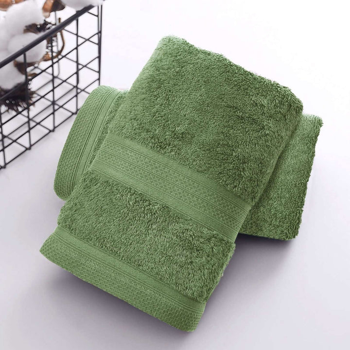 Sage green organic cotton bath towel