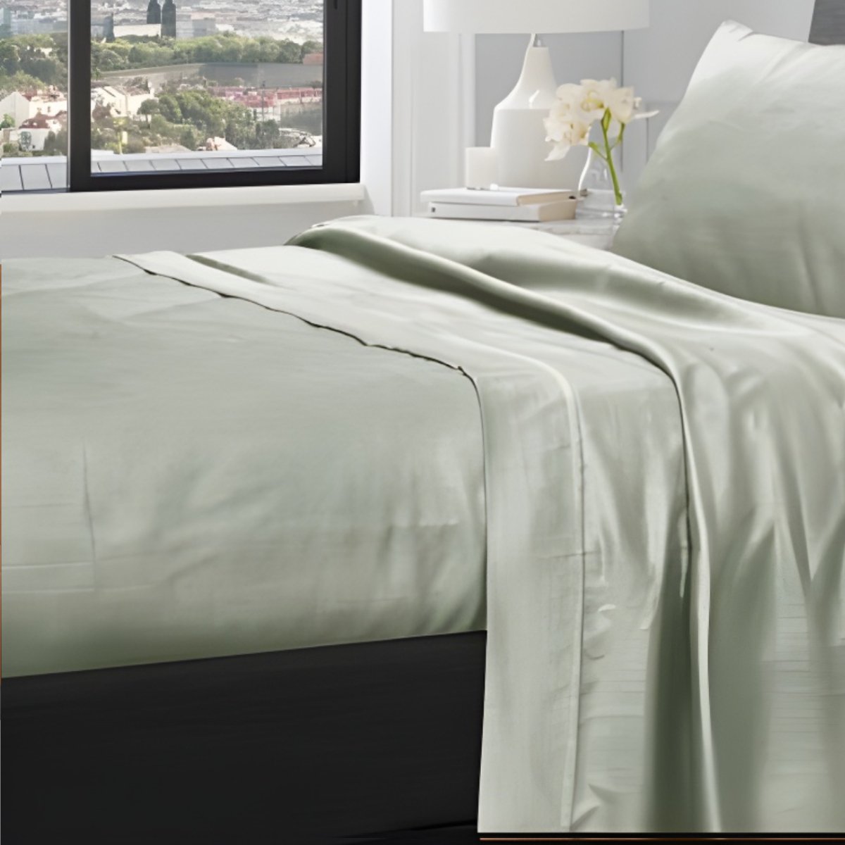 1200TC Pure Egyptian Cotton Sheet Set - Sage Green