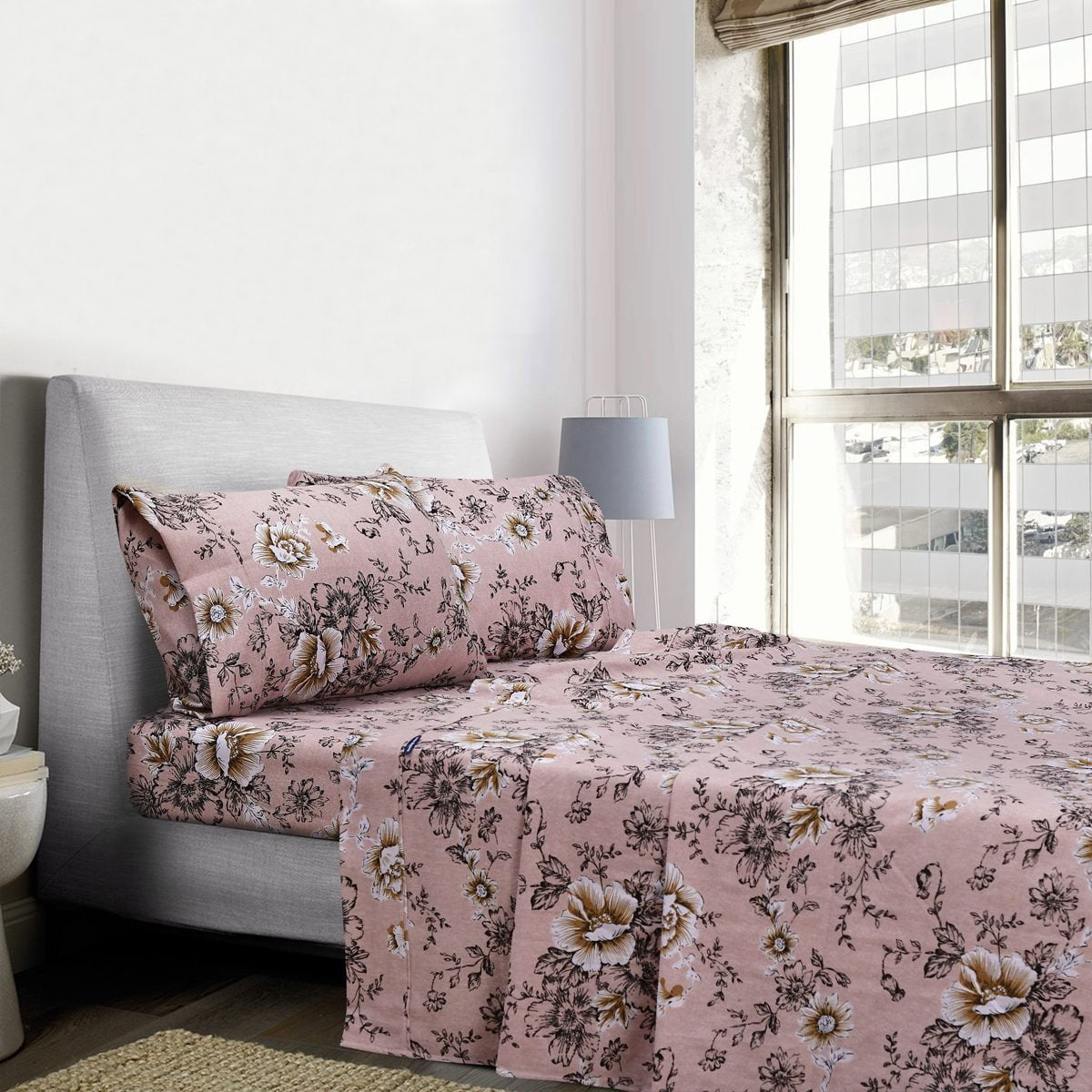 Senor floral flannelette sheet set