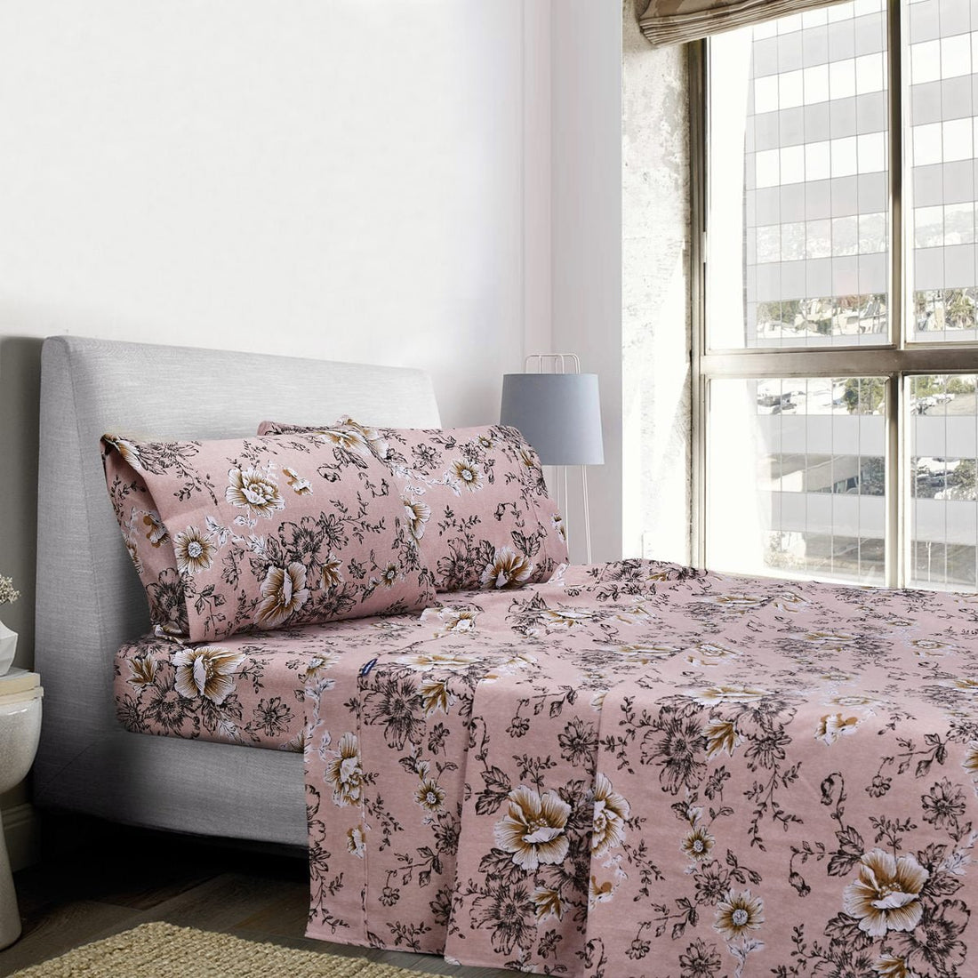Senor floral flannelette sheet set