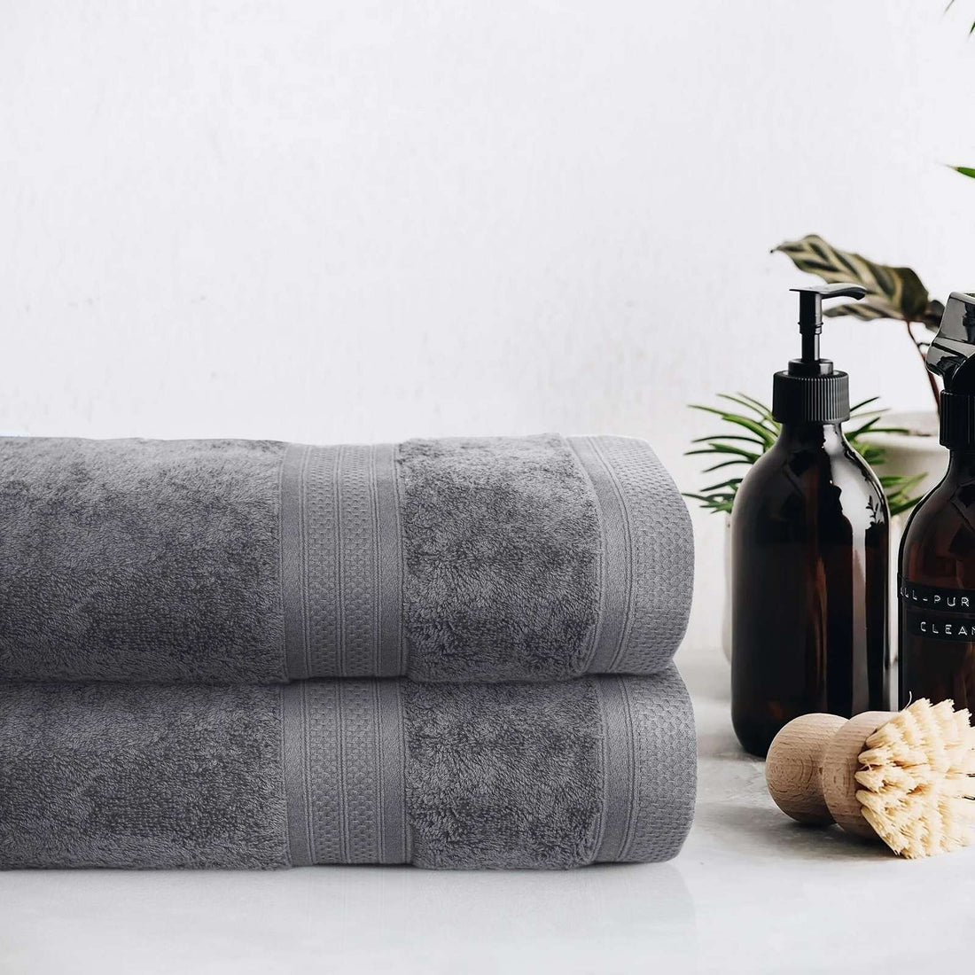 Silver organic cotton bath sheet