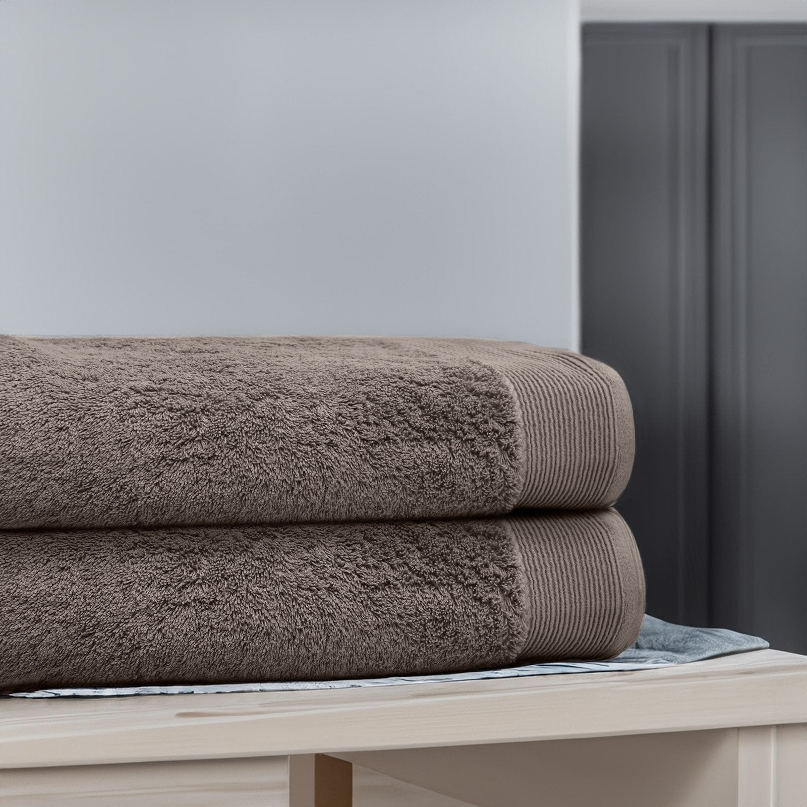 Tan Egyptian cotton bath sheet