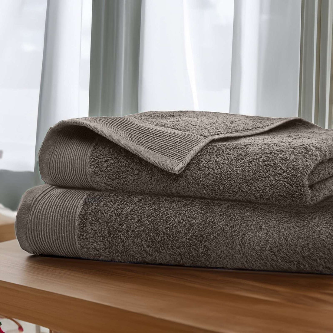 Tan Egyptian cotton bath towel