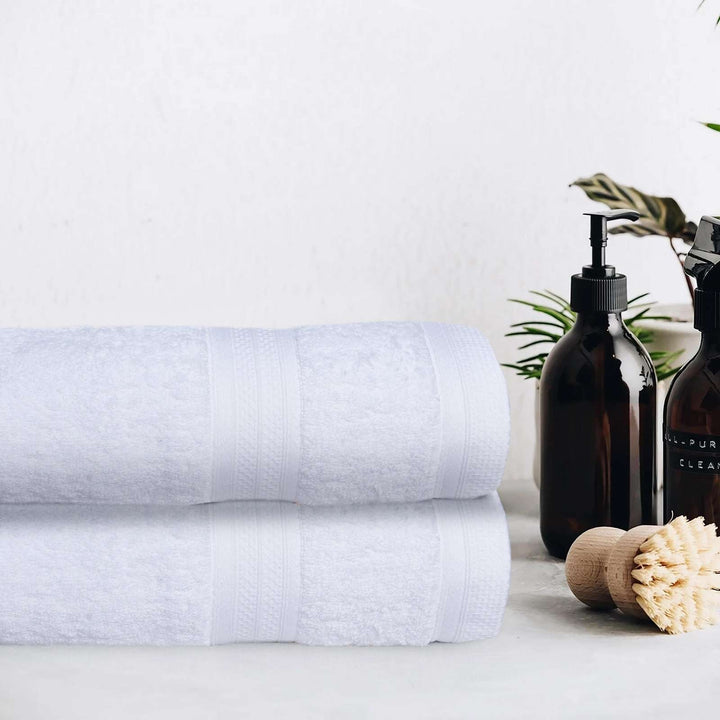White organic cotton bath sheet