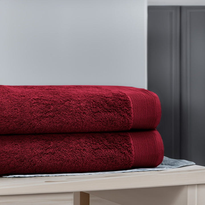 Wine red Egyptian cotton bath sheet