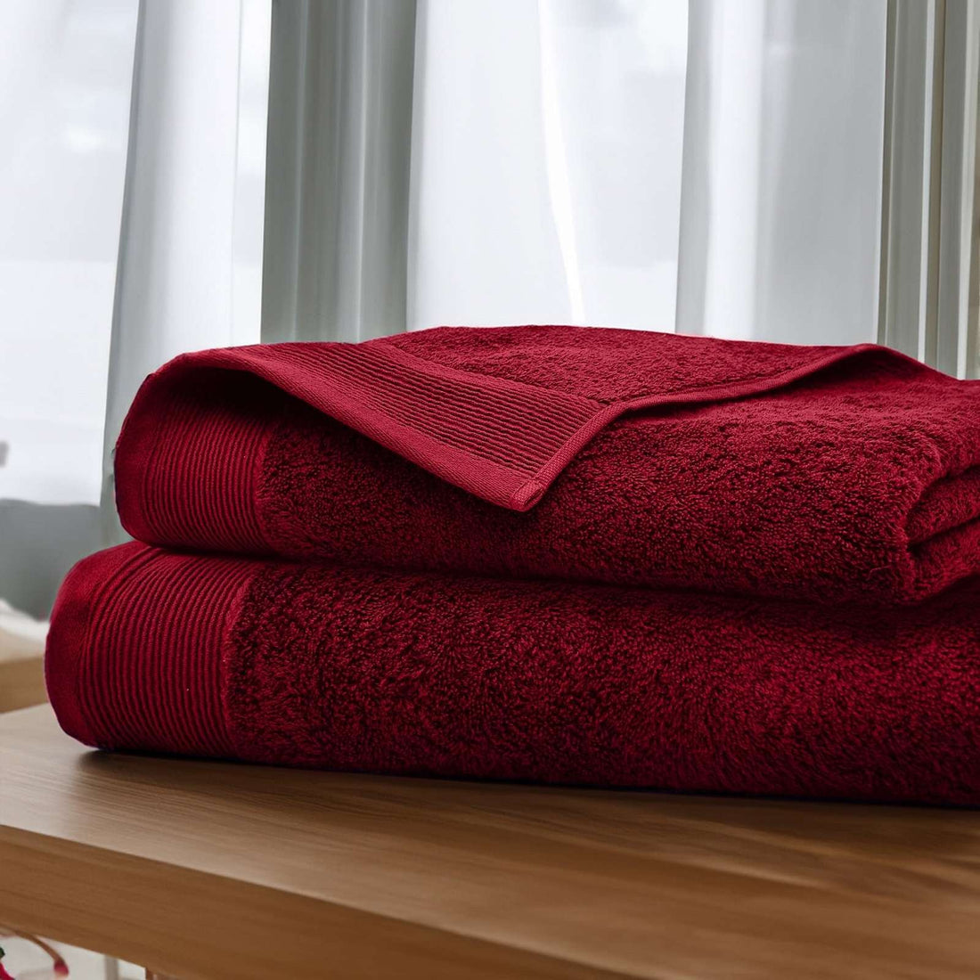 Wine red Egyptian cotton bath towel