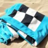 Terry Cotton Printed Beach Towel – Oxbow Blue