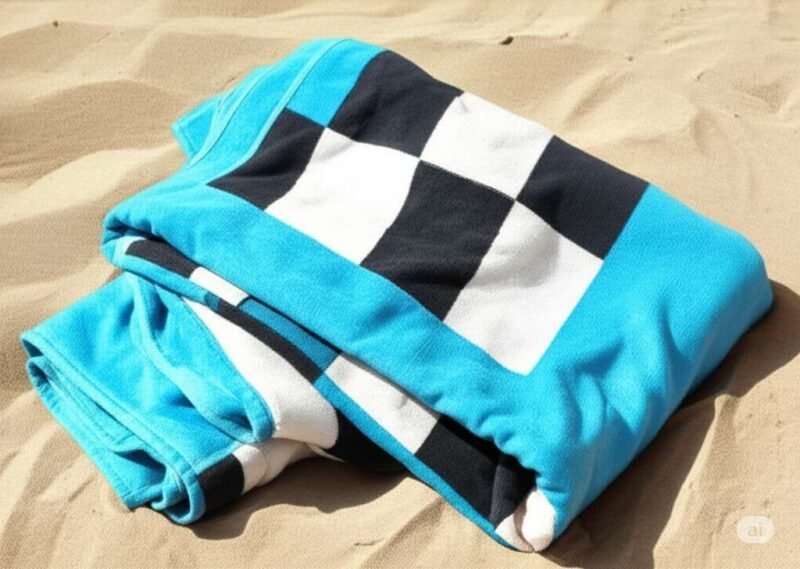 Terry Cotton Printed Beach Towel – Oxbow Blue