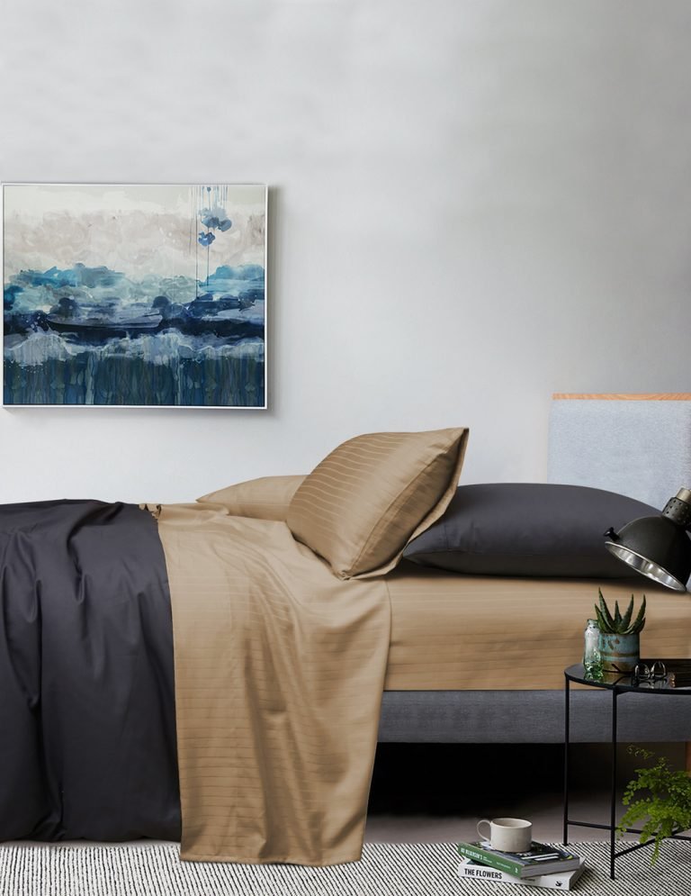 Taupe cambridge stripe