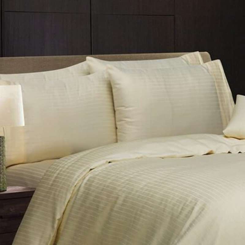 1000TC 6 Pcs Pure Cotton Stripe Quilt Cover Set – Ivory