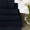 6 Pieces Pure Egyptian Cotton Towel Set – Black