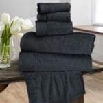 6 Pieces Pure Egyptian Cotton Towel Set - Charcoal