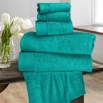 6 Pieces Pure Egyptian Cotton Towel Set - Teal