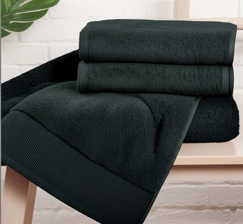 100% Pure Egyptian Cotton Bath Towel – Black