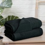 100% Pure Egyptian Cotton Bath Towel - Black