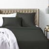 1000TC Cotton Rich Stripe Sheet Set – Charcoal