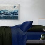 1000TC Cotton Rich Stripe Sheet Set - Navy Blue