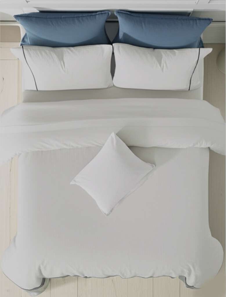 1200TC Pure Cotton 3pcs Embroidery Quilt Cover – Silver