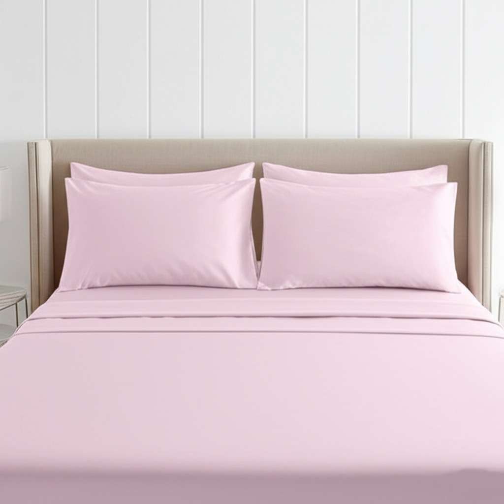 1200TC Pure Egyptian Cotton Sheet Set – Baby Pink