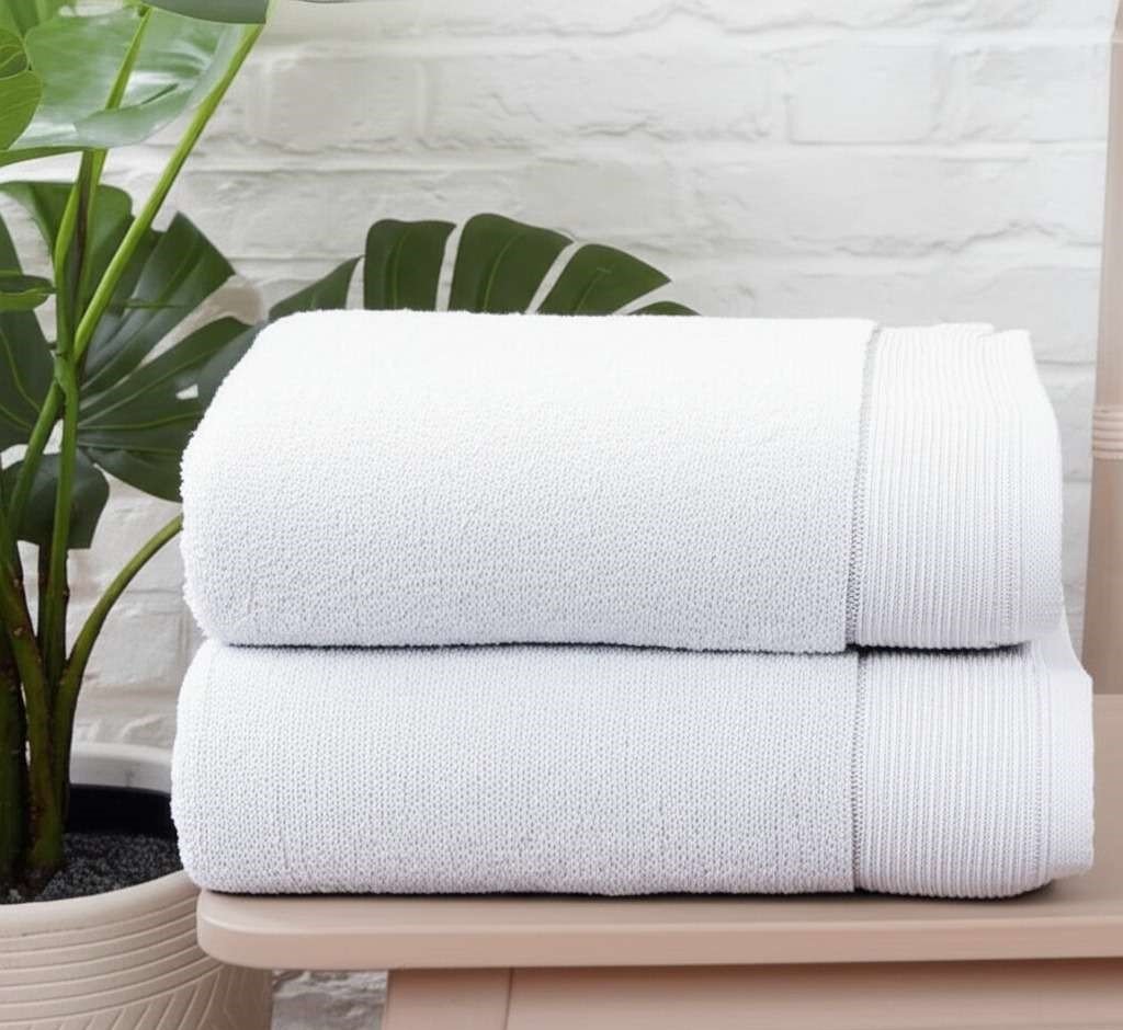 100% Pure Egyptian Cotton Bath Towel – White