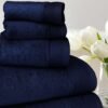 6 Pieces Pure Egyptian Cotton Towel Set – Navy Blue