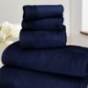 6 Pieces Pure Egyptian Cotton Towel Set – Navy Blue