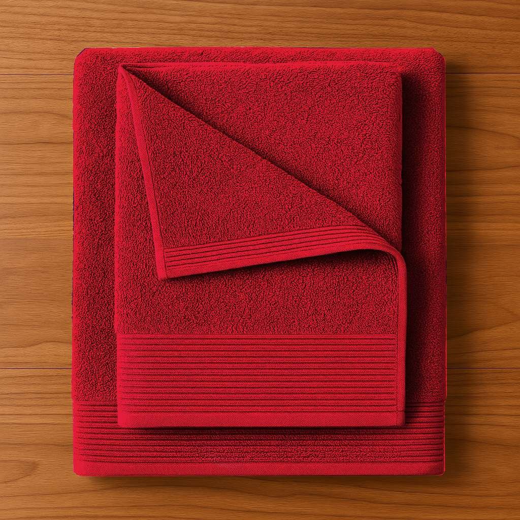 6 Pieces Pure Egyptian Cotton Towel Set – Red