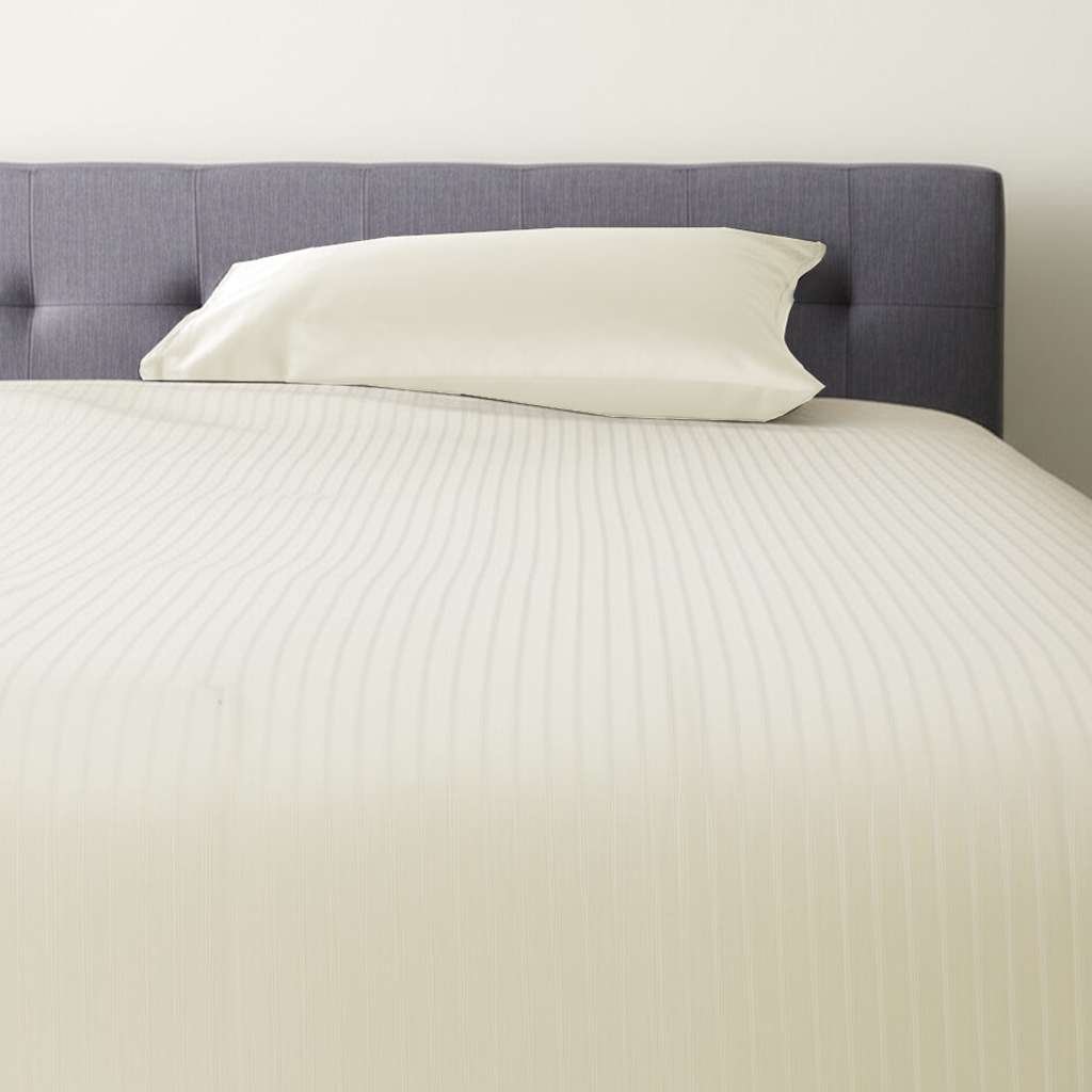 1000TC Pure Cotton Pin Stripe Sheet Set – Ivory