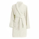 100% Cotton Terry Bathrobe Color - Cream