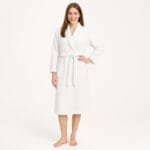 100% Cotton Terry Bathrobe Color - White