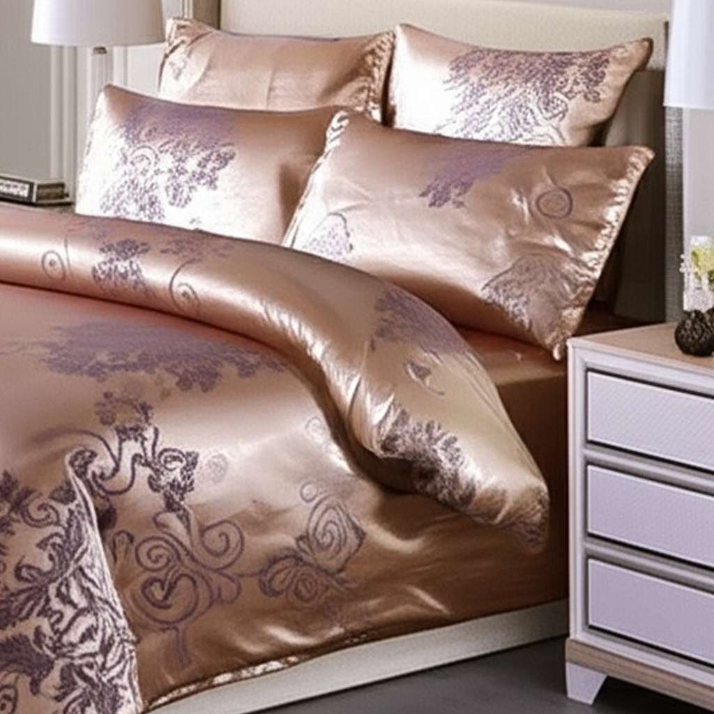 500TC Jacquard 3 Pcs Comforter Set Design – Damask Pearl