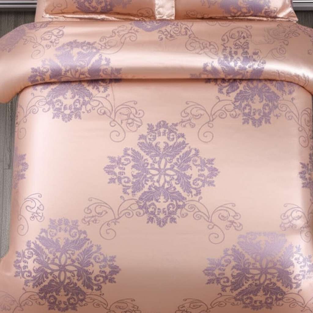 500TC Jacquard 3 Pcs Comforter Set Design – Damask Pearl