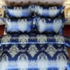 500TC Jacquard 3 Pcs Comforter Set Design – Damask Royal Blue