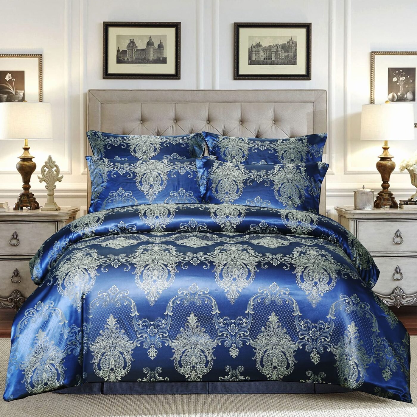 Damask Royal Blue