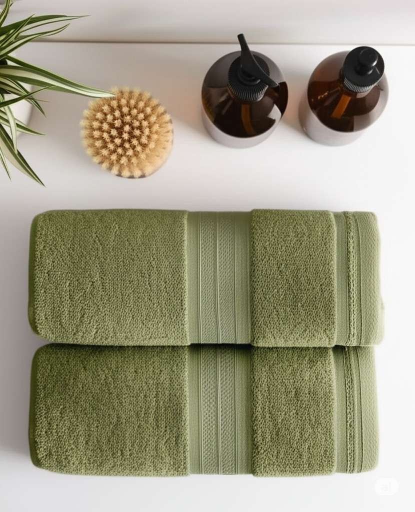 100% Pure Organic Cotton Bath Sheet – Sage Green