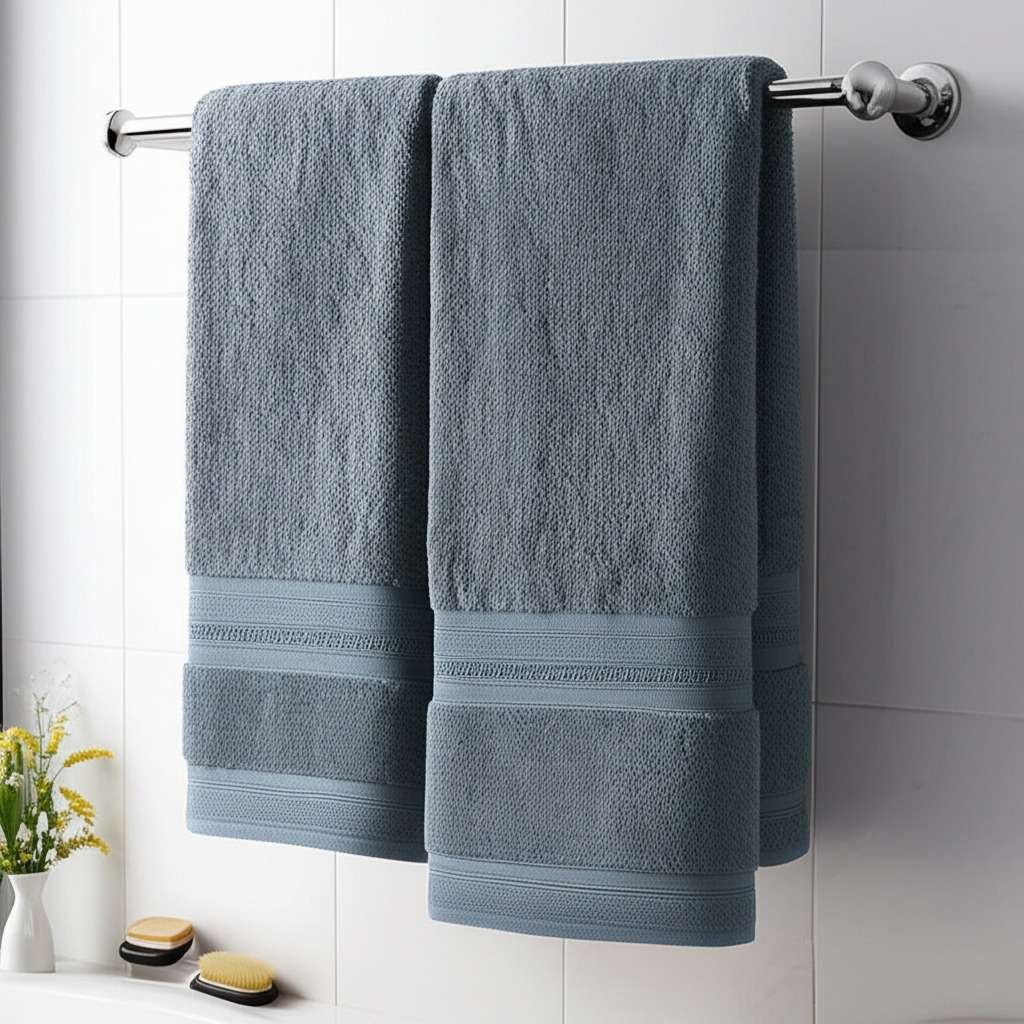 100% Pure Organic Cotton Bath Towel – Cadet Grey
