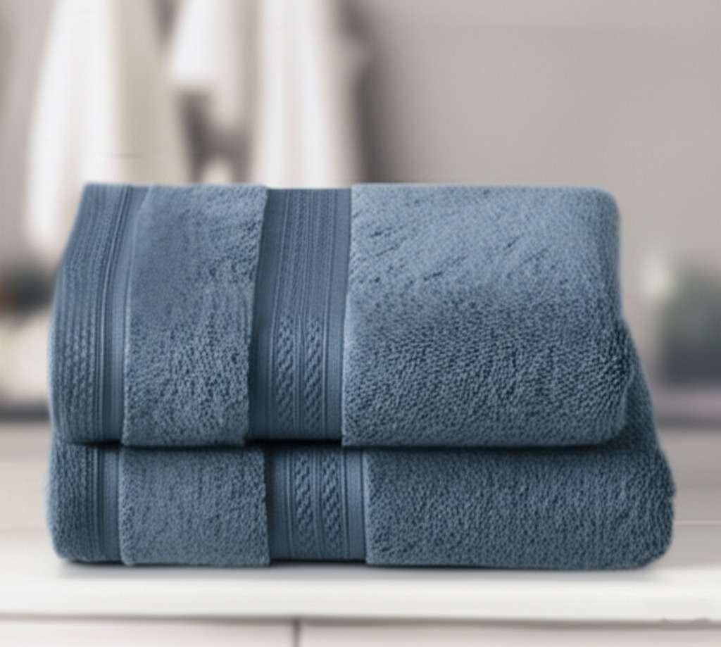 100% Pure Organic Cotton Bath Towel – Cadet Grey