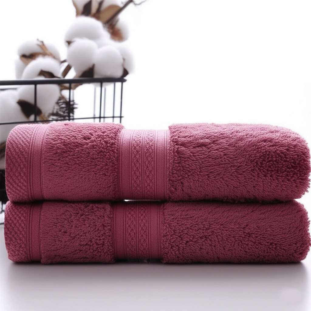 100% Pure Organic Cotton Bath Towel – Burgundy