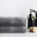100% Pure Organic Cotton Bath Sheet - Silver