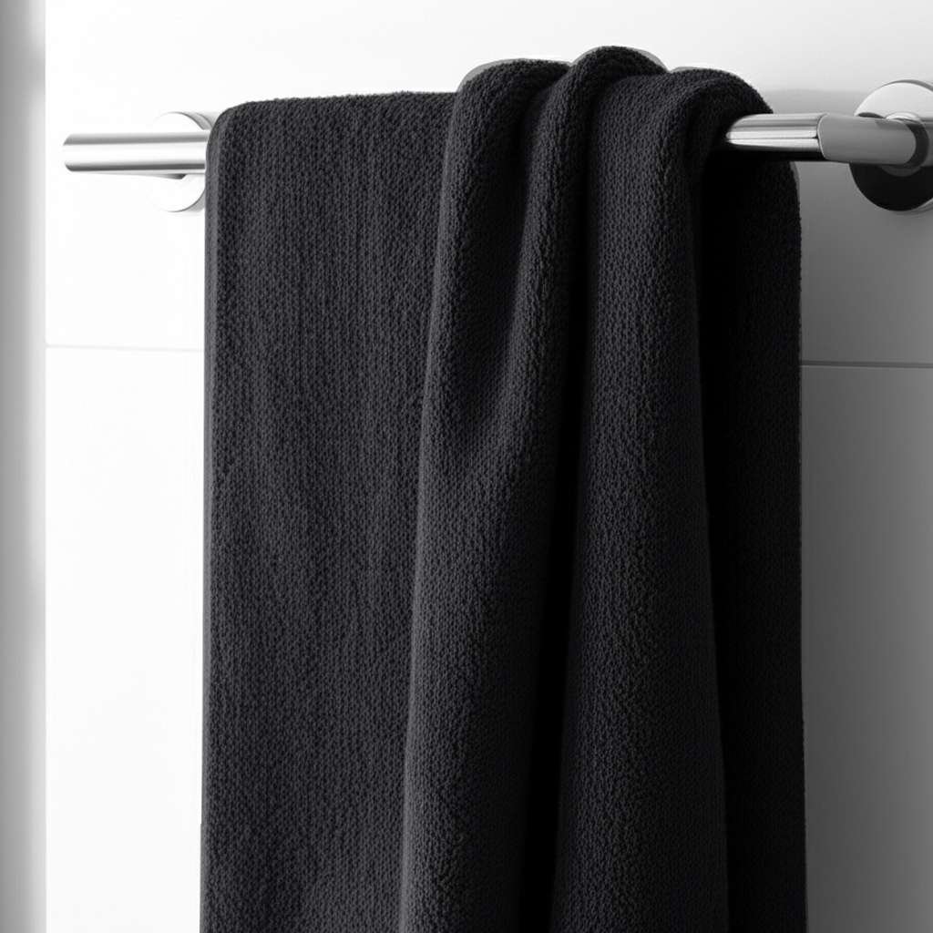 100% Pure Egyptian Cotton Bath Towel – Jet Black